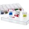 Clear Plastic Beads Storage Containers with Lids, 30 Jars, for Rhinestones, Glitter Art and Craft Organizer box